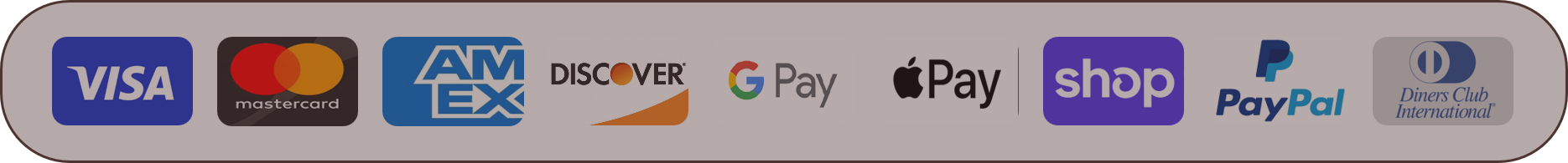Logos of various payment methods on a white background